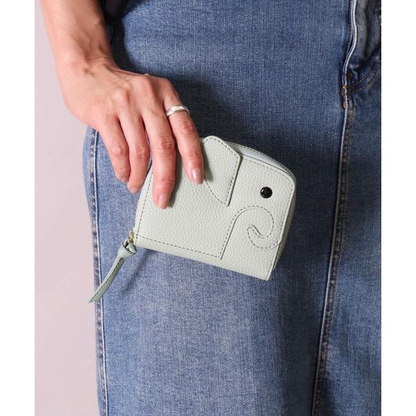 財布 (LF)「LIZDAYS」「HAPPY ZO-SAN」フェイクレザー ラウンドファスナー ミニ...