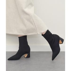 ブーツ 「CARRANO」デザインヒールニットショートブーツ(643006) レディース