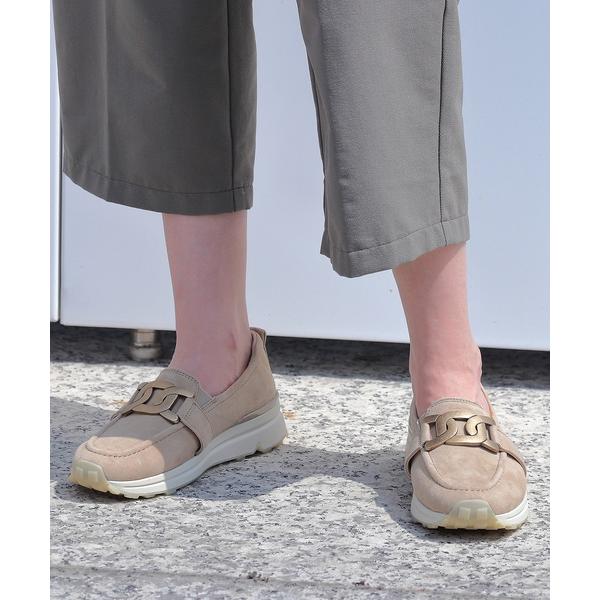 スニーカー 「bussola」メタル飾り撥水ローファースニーカー(945824) レディース