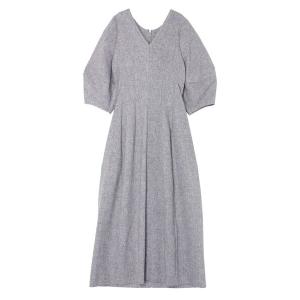 ワンピース コクーンZIPハーフスリーブワンピース