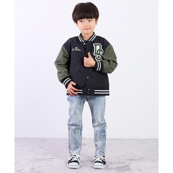 スタジャン アウター ロゴワッペン付きブルゾン キッズ 子供服 男の子