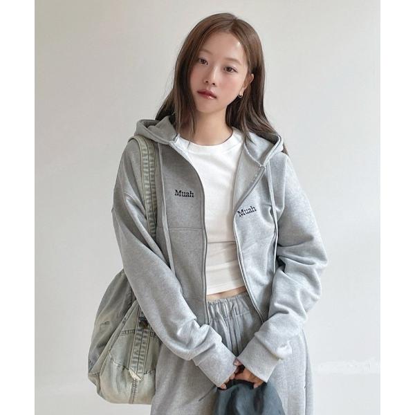 パーカー A'GEM/9 × .kom 「muah muah/ムーアムーア」 LOGO STITCH...