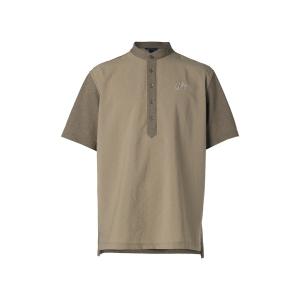 ポロシャツ MENS DOT MESH COOL ヘンリーネック半袖ポロシャツ メンズ