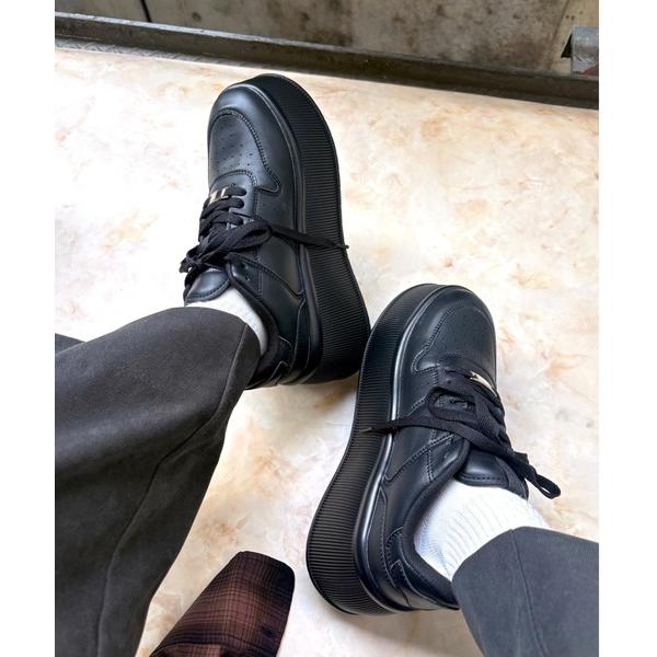 スニーカー 「R＆E」プレートポイント厚底LOWカットスニーカー レディース