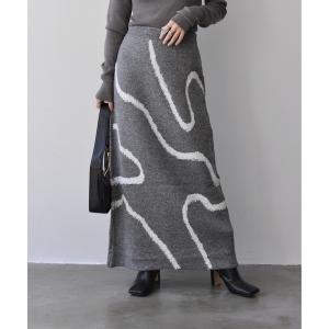 スカート a-line jacquard knit skirt /Aライン ジャガード ニット