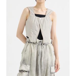 「JOHN LAWRENCE SULLIVAN/ジョンローレンスサリバン」TAFFETAS BUSTIER TOP レディース