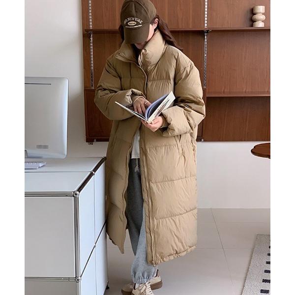 ダウンコート ダウンジャケット シンプル ハイネック ロングエコダウンコート culw749 レディ...