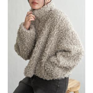 ブルゾン アウター プードルファースタンドジャケット/スタンドカラー/ショートジャケット レディース