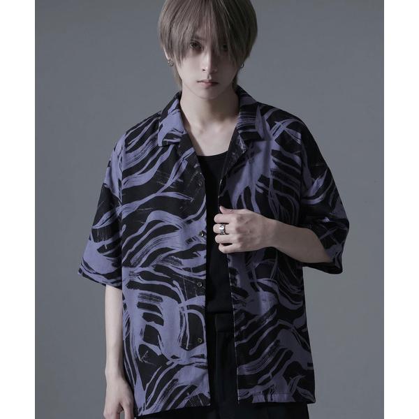 アロハシャツ シャツ 半袖 「CavariA/キャバリア」総柄オープンカラーシャツ メンズ レディー...