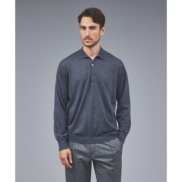 ポロシャツ 「Super120S」ニット ポロシャツ メンズ