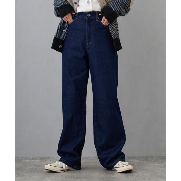 ジーンズ デニム デニムパンツ ハイライズストレートデニムパンツ レディース