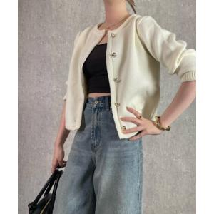 ジャケット ノーカラージャケット シルバーコインボタン ノーカラージャケット レディース