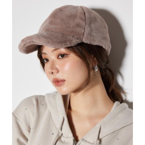 キャップ 帽子 フェイクファーキャップ 秋服 冬服 レディース