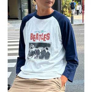 tシャツ 「別注」THE BEATLES ザ ビートルズ ツアーラグランロンT メンズ レディース