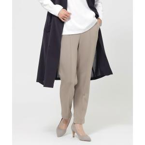 パンツ 「ウォッシャブル」ダンボールニットピンタックテーパードパンツ レディース