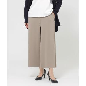 パンツ 「ウォッシャブル」ダンボールニットワイドクロップドパンツ レディース