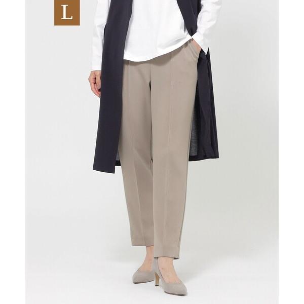 パンツ 「L」「ウォッシャブル」ダンボールニットピンタックテーパードパンツ レディース
