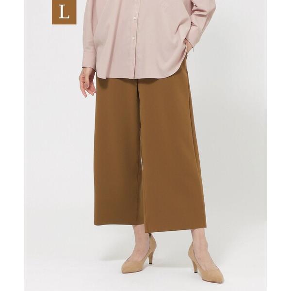 パンツ 「L」「ウォッシャブル」ダンボールニットワイドクロップドパンツ レディース