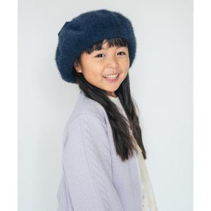 agnes b.（アニエスベー） 帽子 ベレー帽 キッズ ロゴ ウール ベレー