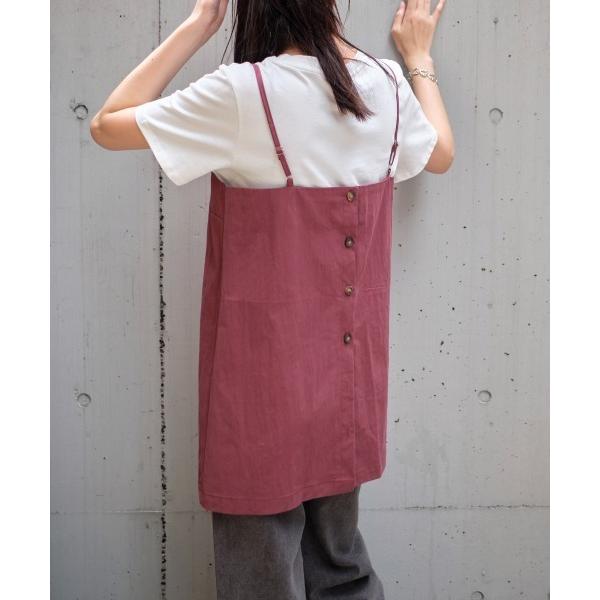 キャミソール バックボタンキャミソールビスチェ