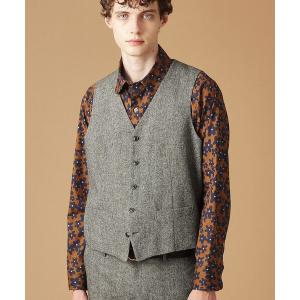 ベスト ジレ 「3ピース対応/日本製」ネップ ホームスパン ヴェスト メンズ