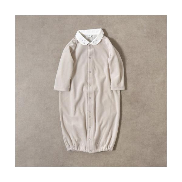 ベビー服 ロンパース 「10mois(ディモワ)」star刺繍襟ベロア2wayドレス 50-70cm