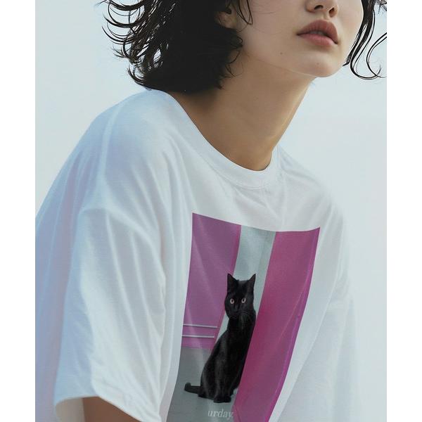 tシャツ urday / Black Cat / フォトTシャツ レディース メンズ