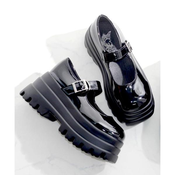 フォーマルシューズ 軽量厚底 トリプルソール メリージェーン ストラップシューズ レディース