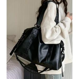 lilful ボストンバッグ 「A4サイズ対応/2WAY仕様」PUレザー スタッズ