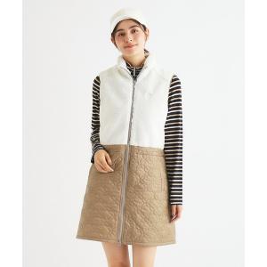 ワンピース 異素材組み合わせ フルジップワンピース