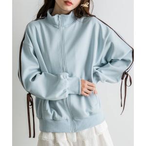 ジャージ 袖リボントラックジャケット レディースの商品画像