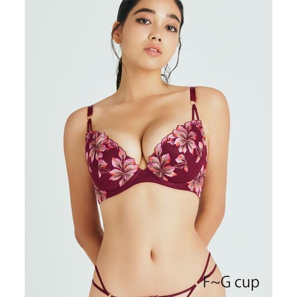 ブラジャー カラフルフラワー グラマーアップ ブラ