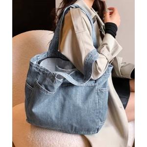 トートバッグ デニムデカトートBAG レディースの商品画像