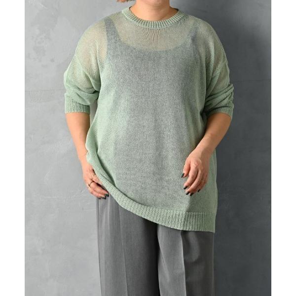ニット セーター 「BLK001」メッシュゆる編みプルオーバー レディース