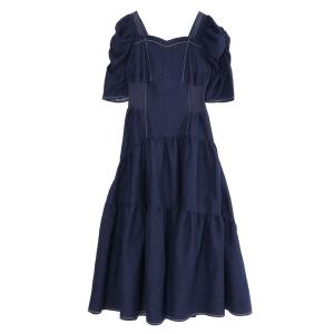 MURRAL◇ウェーブコットンティアードドレス/1/コットン/BLK/MU22SU