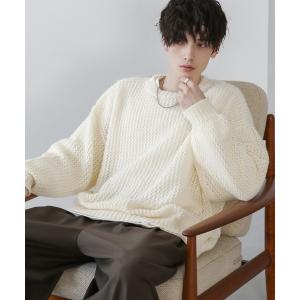 epnok セーター ニット フラワーシャギールーズニット メンズ epnok セーター ニット フラワーシャギールーズニット メンズ
