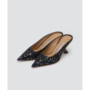 PELLICO（ペリーコ） サンダル CUORE エナメルミュール 6.5cm BLACK