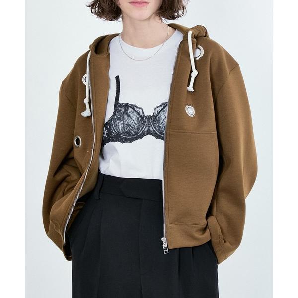 パーカー BIG EYELET STUCK HOODIE レディース メンズ