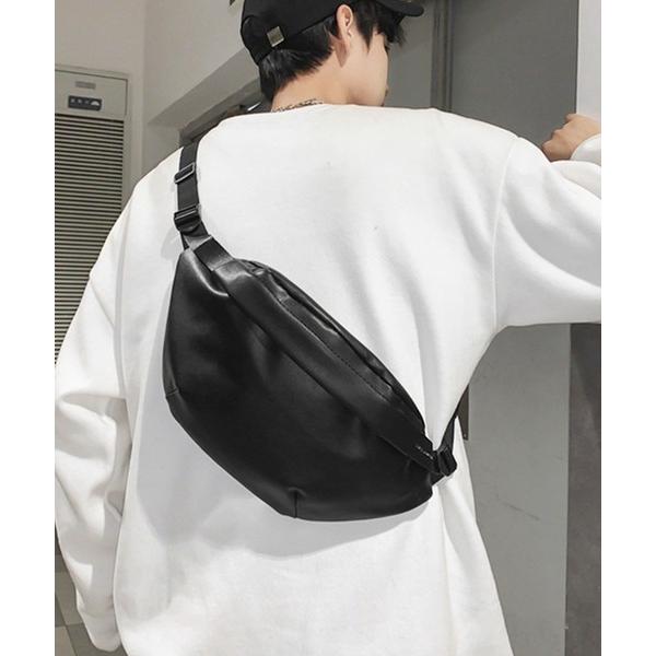 ウエストポーチ ウエストバッグ 「メンズ・レディース兼用」ヴィーガンレザーシンプルメッセンジャーバッ...