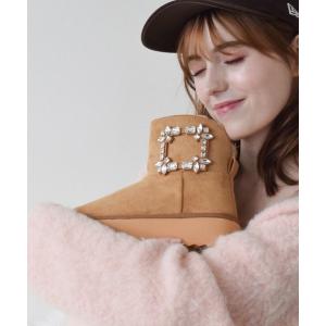 ブーツ 「Bridget Birkin」バックルビジュームートンブーツ(543600) レディース