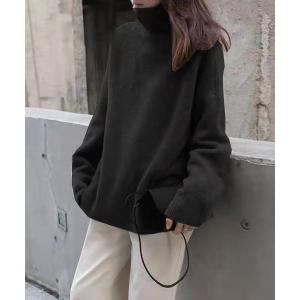 ニット セーター ゆったりタートルネックニット レディース レディース