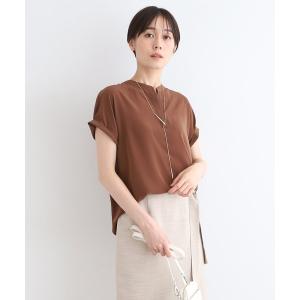 INDIVI 「INDIVI」 半袖ブラウス 13 ネイビー レディース