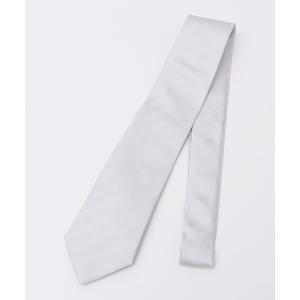 ドレイクス　ネクタイ　ソリッド　無地　50オンス　ハイブランド　交換　シルバー ドレイクス Drake's 日本製 シルクソリッドネクタイ シルバー 無地