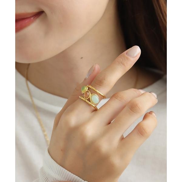 指輪 リング 金属アレルギー対応 マルチニュアンスカラーリング レディース