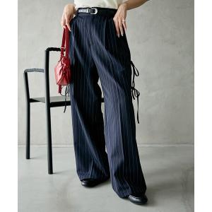 スラックス パンツ PUBLUX/パブリュクス サイドリボン付き スラックス イージーパンツ　限定展開 レディース｜ZOZOTOWN Yahoo!店