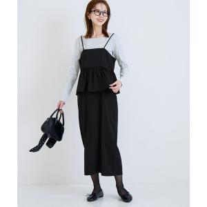 ワンピース 「WEB限定セール」バックリボンペプラムキャミワンピース | セレモニー オフィス ママスーツ フォーマルウェア スーツ 卒業式