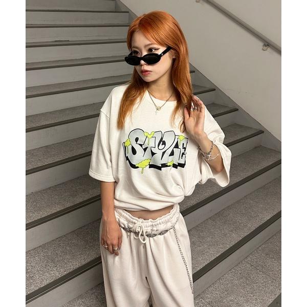 tシャツ 裏毛アソートロゴプリントトップス「SETUP着用可能」 メンズ レディース