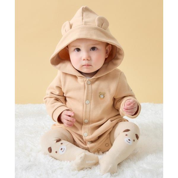 ベビー服 ロンパース 「NEW Color Series」耳付きロンパース