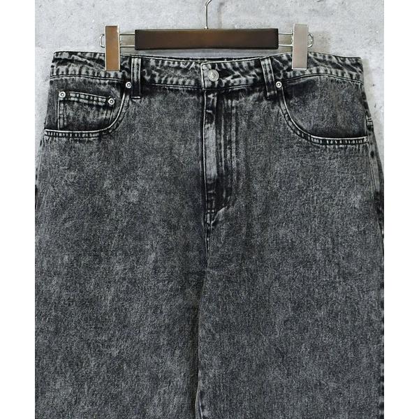 ワイドパンツ ジーンズ vintage like loose fit tapered denim p...
