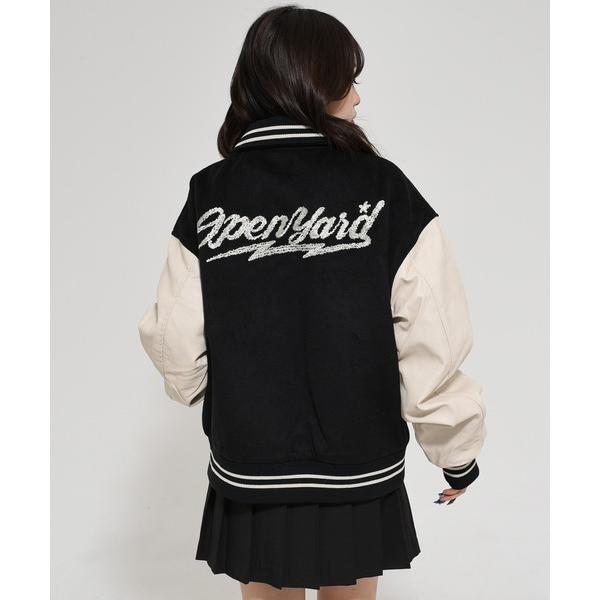 コート アウター 「OY/オーワイ」 ZIGZAG EMBROIDERY VARSITY JACKE...